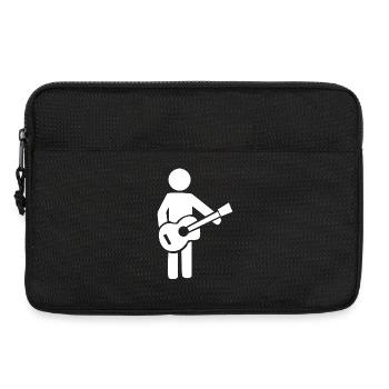 Gitarrist Silhouette Musik Design - Laptoptasche 13" - Schwarz - Vorne