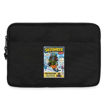 Der Skifahrer – nur noch eine Abfahrt - Laptoptasche 13" - Schwarz - Vorne