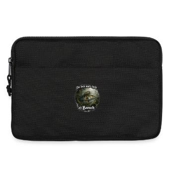 Da leck mich doch am Barsch – Flussbarsch | Angler - Laptoptasche 13" - Schwarz - Vorne