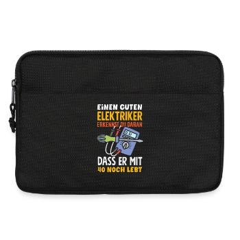 Elektriker Mit 40 Noch Lebt - Laptoptasche 13" - Schwarz - Vorne