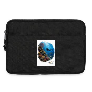 Azzo Unterwasser-Abenteuer - Laptoptasche 13" - Schwarz - Vorne