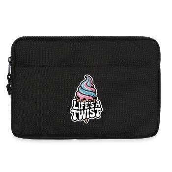  Lifes A Twist Softeis Waffel Rosa Blau Sommer - Laptoptasche 13" - Schwarz - Vorne