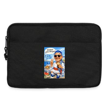 Hellas Morgengruß am Strand - Laptoptasche 13" - Schwarz - Vorne