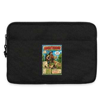 Abenteurer – immer ausgetretene Pfade verlassen - Laptoptasche 13" - Schwarz - Vorne