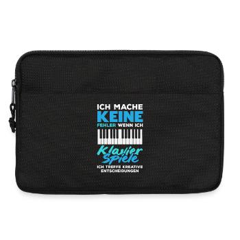Piano Klavier Musiker Geschenk Geschenkidee - Laptoptasche 13" - Schwarz - Vorne