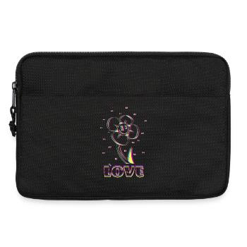 Neon Flower Love - Laptoptasche 13" - Schwarz - Vorne