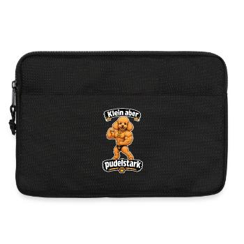 Klein aber Pudelstark - Laptoptasche 13" - Schwarz - Vorne