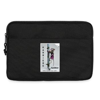Karriereleiter Ratte Karikatur - Laptoptasche 13" - Schwarz - Vorne
