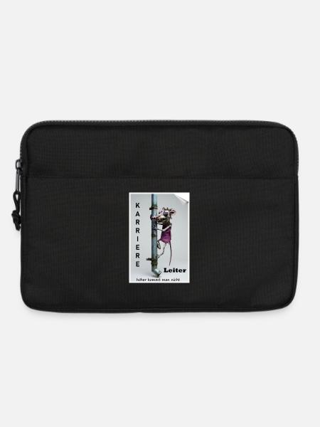 Karriereleiter Ratte Karikatur - Laptoptasche 13" - Schwarz