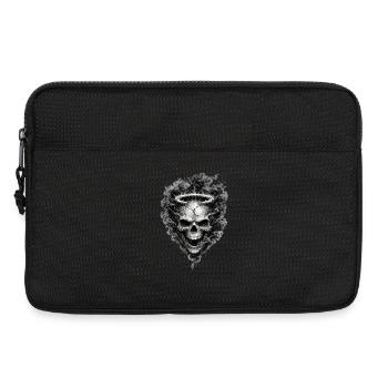 Schädel mit dunklem Rauch gotische Horror-Grafik - Laptoptasche 13" - Schwarz - Vorne
