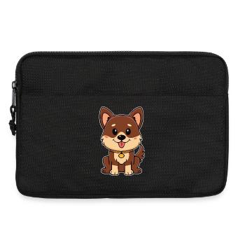 Kleines rotbraunes Hündchen (Comic) - Laptoptasche 13" - Schwarz - Vorne