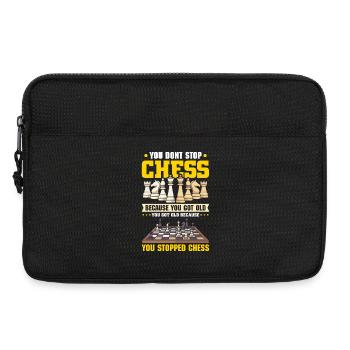 Schach Schachspieler Schachbrett - Laptoptasche 13" - Schwarz - Vorne
