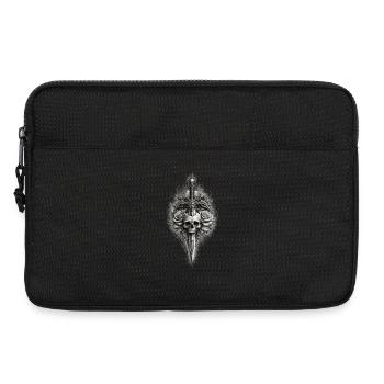Graphique gothique de la dague Skull Rose - Sacoche pour ordinateur portable 13 pouces - noir - Devant