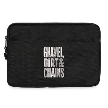 Chemise cadeau de vélo de gravier - Sacoche pour ordinateur portable 13 pouces - noir - Devant
