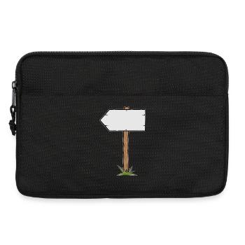 Enseigne rustique en bois - Sacoche pour ordinateur portable 13 pouces - noir - Devant