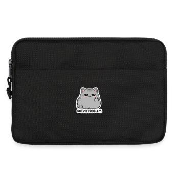 Not My Problem Cat Sticker - Laptop bag 13" - black - Front