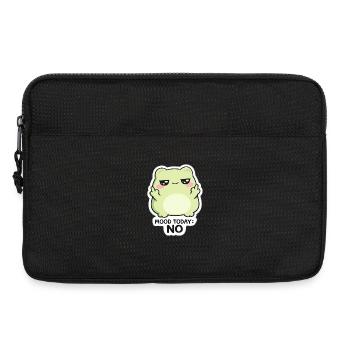 Humeur aujourd’hui : Non – Créature Kawaii Verte - Sacoche pour ordinateur portable 13 pouces - noir - Devant