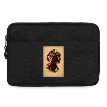 Roter Tango: Vintage Paartanz - Laptoptasche 13" - Schwarz - Vorne