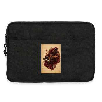 Vintage Klavier im Theater - Laptoptasche 13" - Schwarz - Vorne