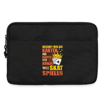 Skat Spieler Skat Club Skate Turnier Kartenspiel - Laptoptasche 13" - Schwarz - Vorne