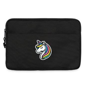 Einhorn Comic schlafend - Laptoptasche 13" - Schwarz - Vorne