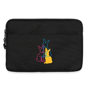 drei Hasen - Laptoptasche 13" - Schwarz - Vorne