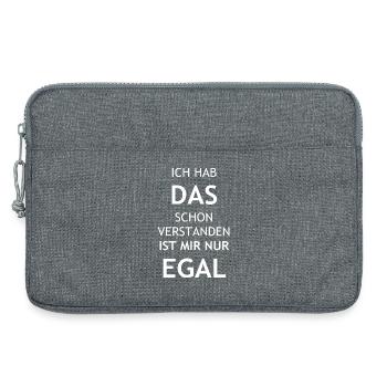 lustiger cooler Spruch lustige coole Sprüche Humor - Laptoptasche 13" - Grau meliert - Vorne