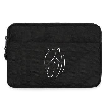 Horse's head - Laptop bag 13" - black - Front