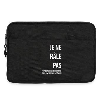 Je ne râle pas blanc - Sacoche pour ordinateur portable 13 pouces - noir - Devant