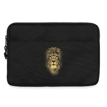 Cool lion with red eyes - Strength Courage Pride - Laptop bag 13" - black - Front