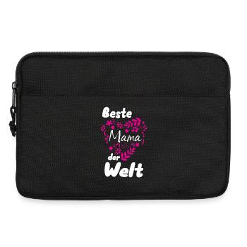 Beste Mama der Welt. Herz - Laptoptasche 13" - Schwarz - Vorne