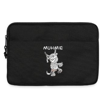 MUHmie I Kuh Mumie Wortspiel - Laptoptasche 13" - Schwarz - Vorne