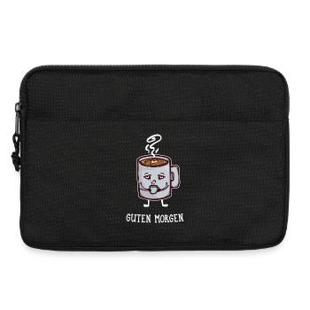 Frühstück Kaffee Koffein Statement Kaffeetrinker - Laptoptasche 13" - Schwarz - Vorne