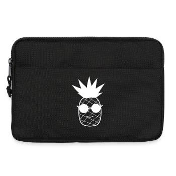 Pineapple with sunglasses summer t-shirt - Laptop bag 13" - black - Front