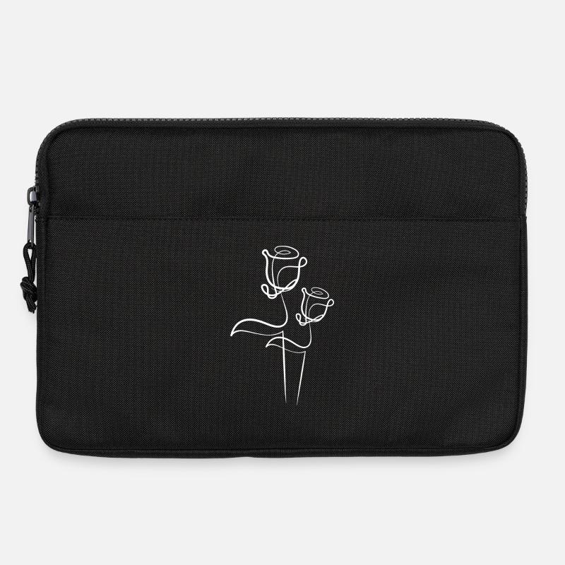 Two roses - Laptop bag 13" - black