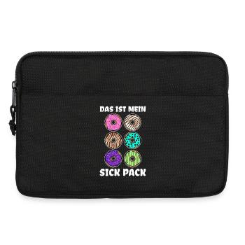 Délicieuse déclaration de bonbons au beignet - Sacoche pour ordinateur portable 13 pouces - noir - Devant