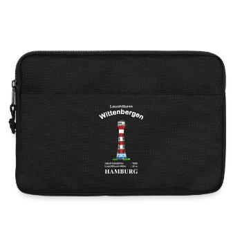 Hamburg Leuchtturm Wittenbergen Zeichnung - Laptoptasche 13" - Schwarz - Vorne