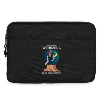 Lumberjack and his tools - Laptop bag 13" - black - Front