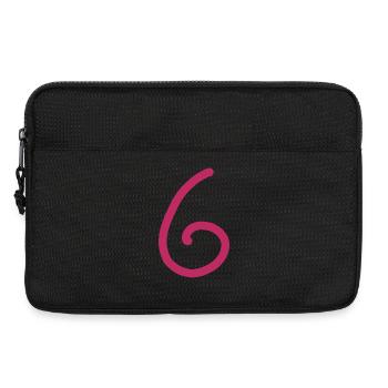 6 Nummer sechs Zahl Geburtstag - Laptoptasche 13" - Schwarz - Vorne