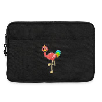 Flamingo Einhorn - Laptoptasche 13" - Schwarz - Vorne