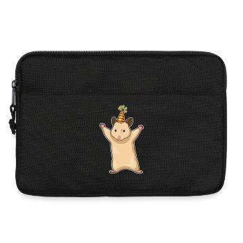 Chapeau de fête d’anniversaire de hamster - Sacoche pour ordinateur portable 13 pouces - noir - Devant