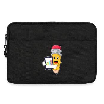 Bleistift Sekretärin Büro - Laptoptasche 13" - Schwarz - Vorne