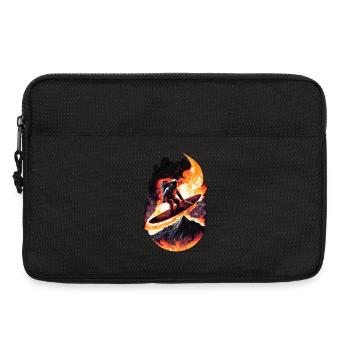 Astronaute de surf - Sacoche pour ordinateur portable 13 pouces - noir - Devant