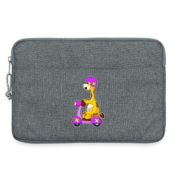 Giraffe Scooter - Laptop bag 13" - heather grey - Front