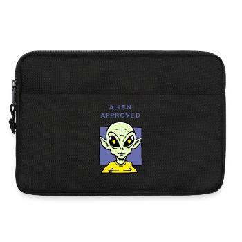 Alien Approved Yellow Eye Design - Laptop bag 13" - black - Front