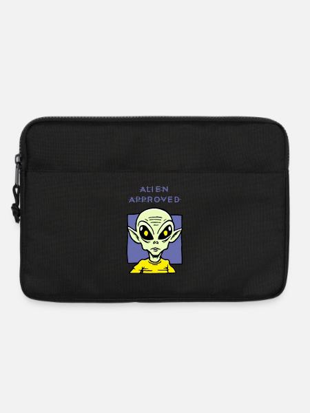Alien Approved Yellow Eye Design - Laptop bag 13" - black