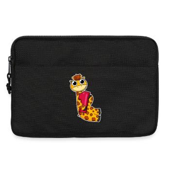 1 year old - School enrollment - Giraffe motif - Laptop bag 13" - black - Front