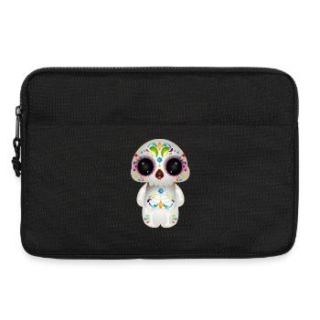 niedlicher Sugar Skull mit bunten Ornamenten - Laptoptasche 13" - Schwarz - Vorne