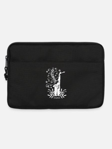 Saxophon Musikinstrument Jazz - Laptoptasche 13" - Schwarz
