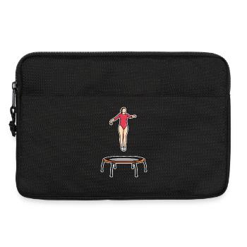 Trampolin Mädel - Laptoptasche 13" - Schwarz - Vorne